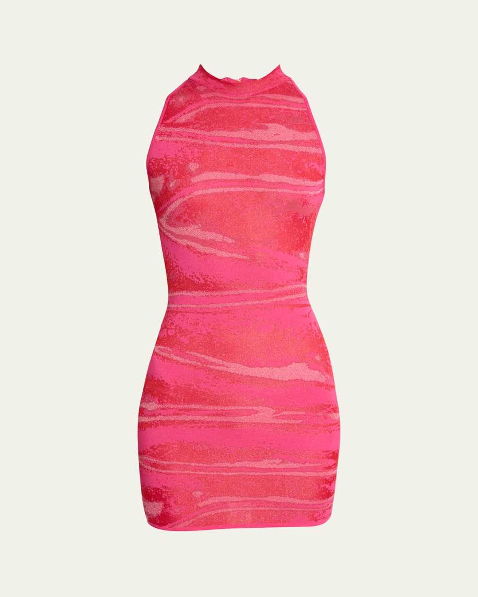 Printed Mini Body-Con Dress